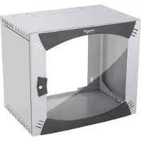 Schneider Electric NSYOPB12U4F, Wandmontiertes Regal, 12U, 50 kg, Sperrschloss, Grau