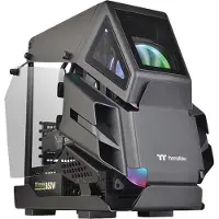 Thermaltake AH T200, Micro Tower, PC, Schwarz, micro ATX, Mini-ITX, SPCC, 15 cm