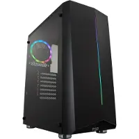 Fortron CMT151, Midi Tower, PC, Schwarz, ATX, micro ATX, Acryl, SPCC, Multi