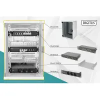 Digitus Netzwerk-Set 254 mm (10") - 9HE, 312 x 300 mm (B x T), Wandmontiertes Regal, 30 kg, Sperrschloss, Grau