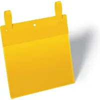 Durable Dokumententaschen mit Lasche, B 210 x H 148 mm (DIN A5 quer), 50 Stück, gelb