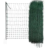 Kerbl Geflügelnetz Doppelspitze ohne Strom 2500 x 106 cm grün