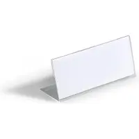 Durable Acryl-Tischnamensschild, L-Form, 61x150 mm,10 St.