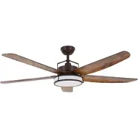 Beacon Deckenventilator mit Licht Louisville, bronze, leise dimmbar, Holz dunkel, für Wohn- / Esszimmer, Holz
