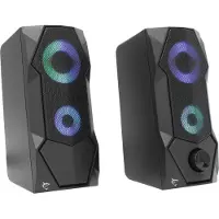 White Shark FLOW, 2.0 Kanäle, Kabelgebunden, 5 W, 180 - 20000 Hz, Schwarz