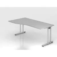 Hjh OFFICE PRO NANO 18 S - 180 x 100 Grau/Silber