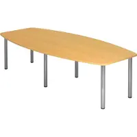 Hjh OFFICE PRO KARAT 28 C - Karat Buche 280 x 130 mit Chromfuß