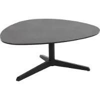 Ebuy24 Barnsley Couchtisch 77 x 84 cm Glas Schwarz.