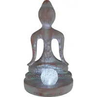 Globo Solarleuchte Garten Buddha Glas Solarlampe Außen Außenleuchte Solar 33569