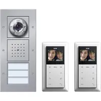 Gira 049546 Video-Paket 2TN alu Zweifamilienhaus Paket Video