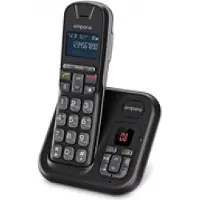 Emporia TH-21AB, DECT-Telefon, Kabelloses Mobilteil, Freisprecheinrichtung, 50 Eintragungen, Anrufer-Identifikation, Schwarz