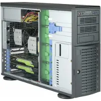 Supermicro CSE-743AC-1K26B-SQ, Full Tower, Server, Schwarz, ATX, EATX, micro ATX, 4U, Ventilatorausfall, HDD, Netzwerk, Leistung