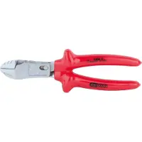 Ks Tools 1000V Kraft-Seitenschneider, matt verchromt, Länge 200 mm