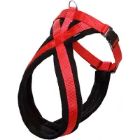 Karlie Art Sportiv Plus Hunde Geschirr Cross, Farbe:schwarz/rot, Größe:84-120cm x 25mm