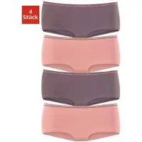 LASCANA Panty 4er-Pack, aus elastischer Baumwoll-Qualität