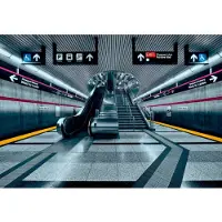 Komar Fototapete "Subway - Größe 368 x 254 cm" bedruckt glatt Wohnzimmer, Schlafzimmer