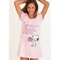 Peanuts Sleepshirt mit Snoopy-Print in Minilänge