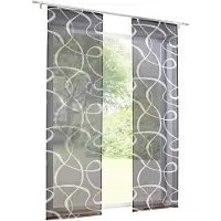 HEINE Schiebevorhang in grau-weiß | Gr.: 145-x-60-cm