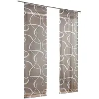 HEINE Schiebevorhang in taupe-weiß | Gr.: 145-x-60-cm