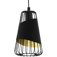 Eglo Pendelleuchte Austell, 1 flammige Hängelampe Industrial, Vintage,, Hängeleuchte, Esstischlampe, Wohnzimmerlampe hängend mit E27, Ø 16,5 cm