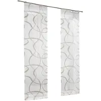 HEINE Schiebevorhang in weiß-taupe | Gr.: 145-x-60-cm