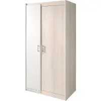 Parisot Kleiderschrank "Charly", weiß (akaziefarben, weiß), B:85cm H:179cm T:52cm, Schränke, Kleiderschrank