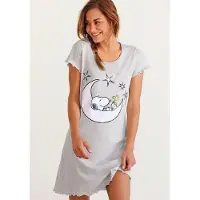 Peanuts Nachthemd mit Snoopy-Print und Kräuselsäumen