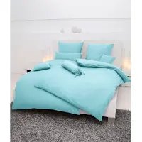 Janine Design Piano Bettwäsche-Garnitur Farbe kristallblau Größe 240x220 + 2x 80x80 cm
