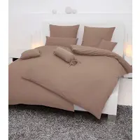Janine Design Piano Bettwäsche-Garnitur Farbe taupe Größe 240x220 + 2x 80x80 cm