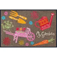 Wash & dry Fußmatte "My Garden" Gr. 2, bunt, B:50cm H:7mm L:75cm, Kunstfaser, BY KLEEN-TEX, Teppiche, Fußmatte, Schmutzfangmatte, mit Spruch, In- und Outdoor geeignet, waschbar