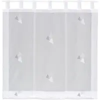 Gerster Schlaufenrollo weiß-anthrazit, 80 x 170 cm