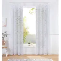 Bruno Banani Gardine "Tilo" Gr. 1, weiß, B:140cm H:145cm, Ausbrenner, Polyester, Viskose, Gardinen, Gardine, transparent, Ausbrenner, gewebt, verschiedene Größen, Topseller