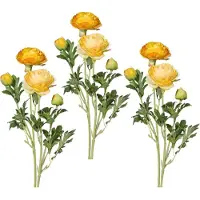 Creativ Green Kunstblume "Ranunkel" 6er Set