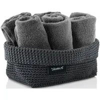 Blomus Aufbewahrungskorb Tela Anthracite L