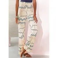 LASCANA Pyjamahose mit grafischem Zick-Zack Muster