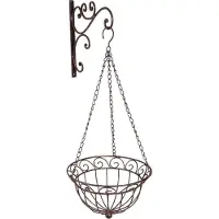 Otto Home Blumenampel "mit robustem Wandhalter" aus pulverbeschichtetem Metall für draußen geeignet