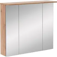 Schildmeyer Spiegelschrank »Nora«, BxHxT: 80,5 x 71 x 16 cm, 3-türig, eiche - braun