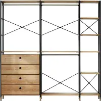 Möbilia Regal-Set aus Akazie 210x210 cm