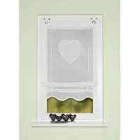 Home wohnideen Bändchenrollo "CORAZON", mit Hakenaufhängung, Bändchenrollo, bestickt
