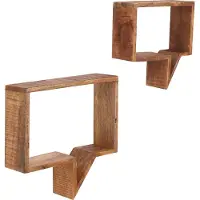 Möbilia Wandregal 2er-Set 50x46 cm