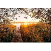 Komar Vliestapete "Digitaldruck Vlies - Lakeside - Größe 400 x 260 cm" bedruckt glatt Wohnzimmer, Schlafzimmer