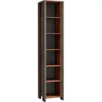 Forte Aktenregal "Clif", grau (old – wood vintage, betonoptik dunkelgrau), B:46cm H:220,7cm T:41,6cm, Regale, Aktenregal, Bücherregal im Industriestil, Höhe 220,7 cm