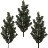 Creativ Deco Winterliche Kunstpflanze "Weihnachtsdeko", grün, H:66cm, Kunststoff, Kunstpflanzen, Winterliche Kunstpflanze, Zweig im 3er Set