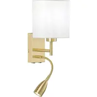FISCHER&HONSEL GMBH Wandlampe Dreamer, messing / gold, für Schlafzimmer, Textil / Stoff / Seide, Wandleuchte, Wandlampe Innen