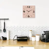 ARTland Wanduhr auf Alu Quarzuhr - schwarzer Zeiger Trendfarbe alt Rosa Größe: 30x30 cm