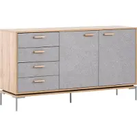LOOKS by Wolfgang Joop Sideboard "Looks", grau (eiche landhausfarben, feel grau), B:154,6cm H:85,7cm T:45cm, LOOKS BY WOLFGANG JOOP, Sideboards, Sideboard, Breite 154,6 cm