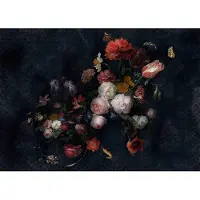 Overig Vliestapete "Digitaldruck Vlies - Amsterdam Flowers - Größe 350 x 250 cm" bedruckt glatt Wohnzimmer, Schlafzimmer