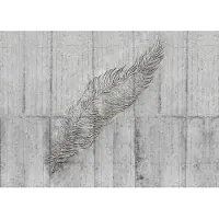 Komar Vliestapete "Digitaldruck Vlies - Concrete Feather - Größe 350 x 250 cm" bedruckt glatt Wohnzimmer, Schlafzimmer