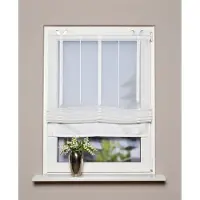 Home wohnideen Raffrollo "ELIS" mit Klettschiene halbtransparent
