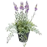 Botanic-Haus Künstliche Zimmerpflanze "Lavendel - Kräutertopf", lila, B:30cm H:37cm T:30cm Ø:30cm, Kunststoff, Kunstpflanzen, Künstliche Zimmerpflanze